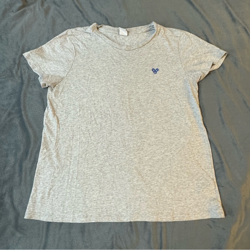 TNA Gray Short Sleeve Tee with Blue Logo